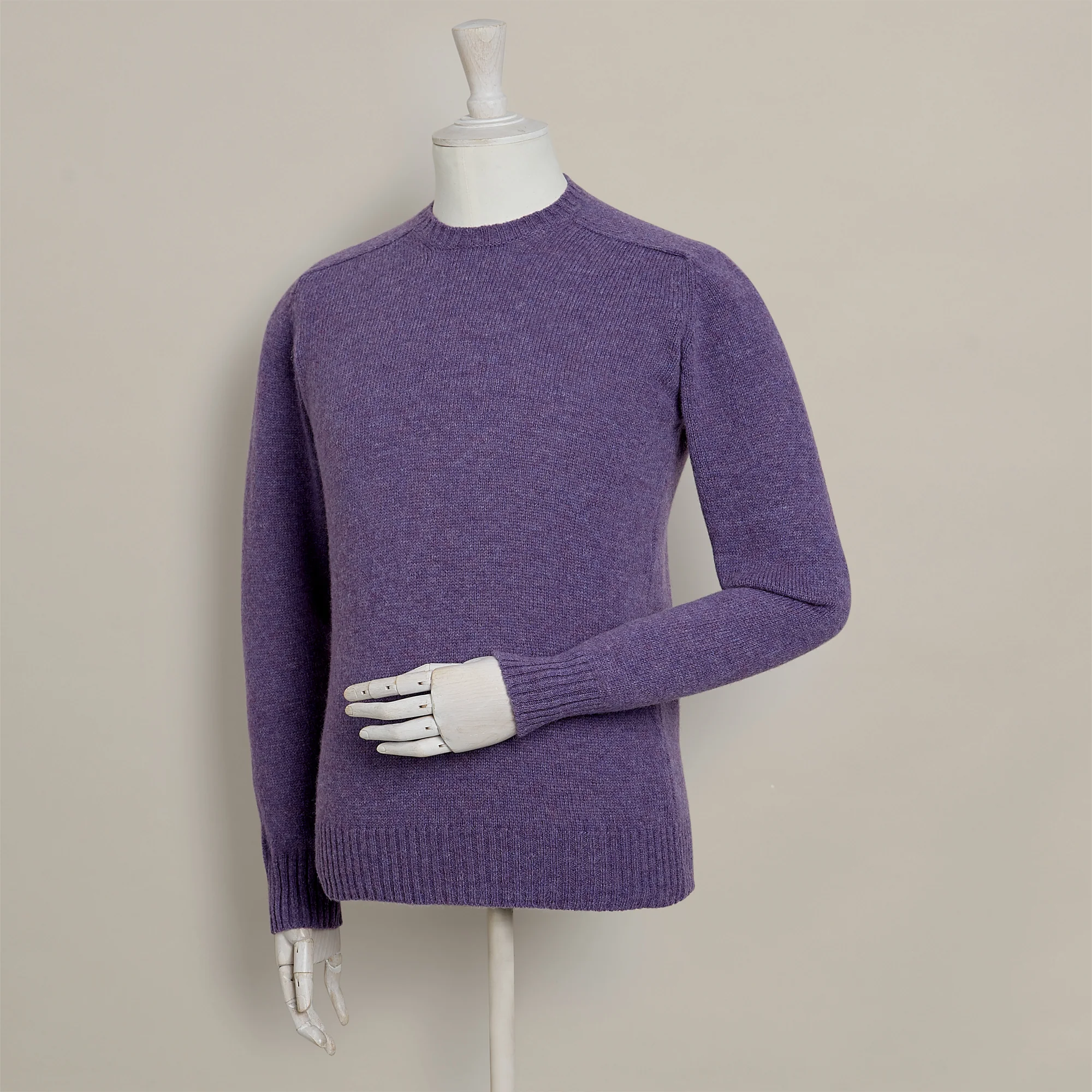 Shetland Sweater In Thistle - Image 2