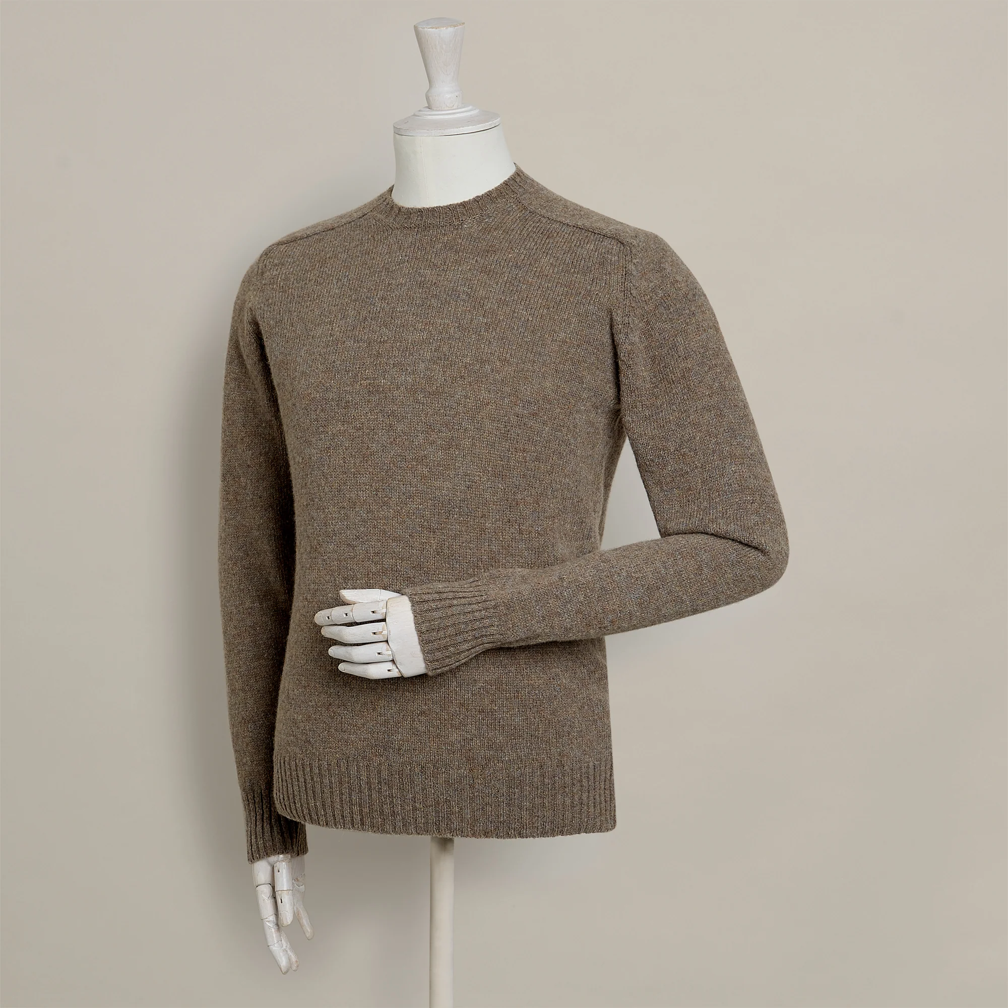 Shetland Sweater In Truffle - Image 2
