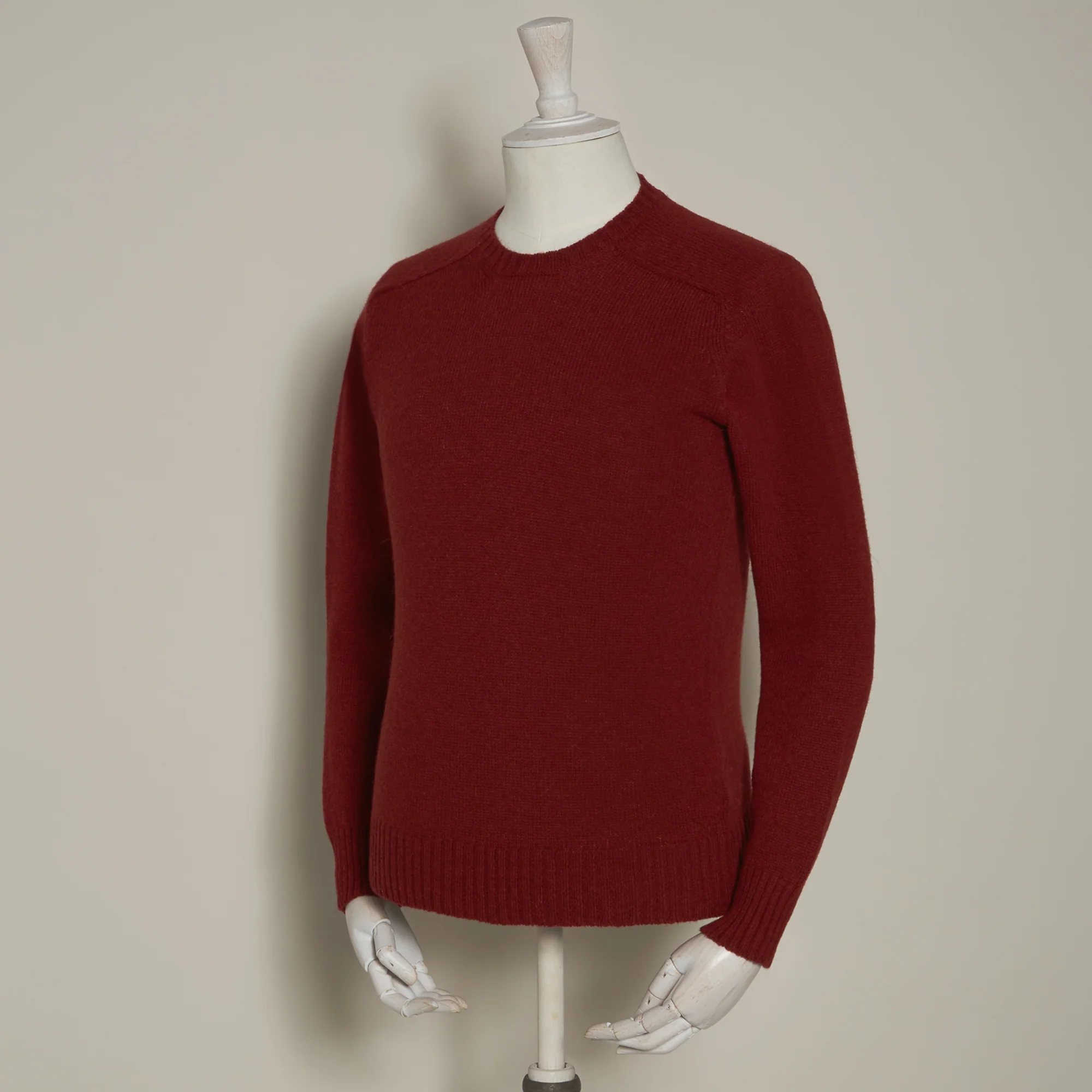 Shetland Sweater In Wine - Image 4