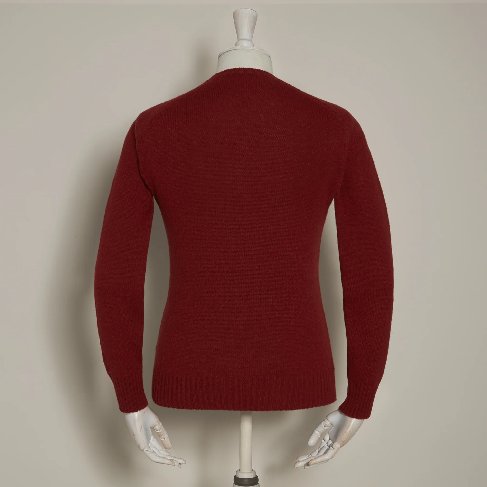 Shetland Sweater In Wine - Image 5