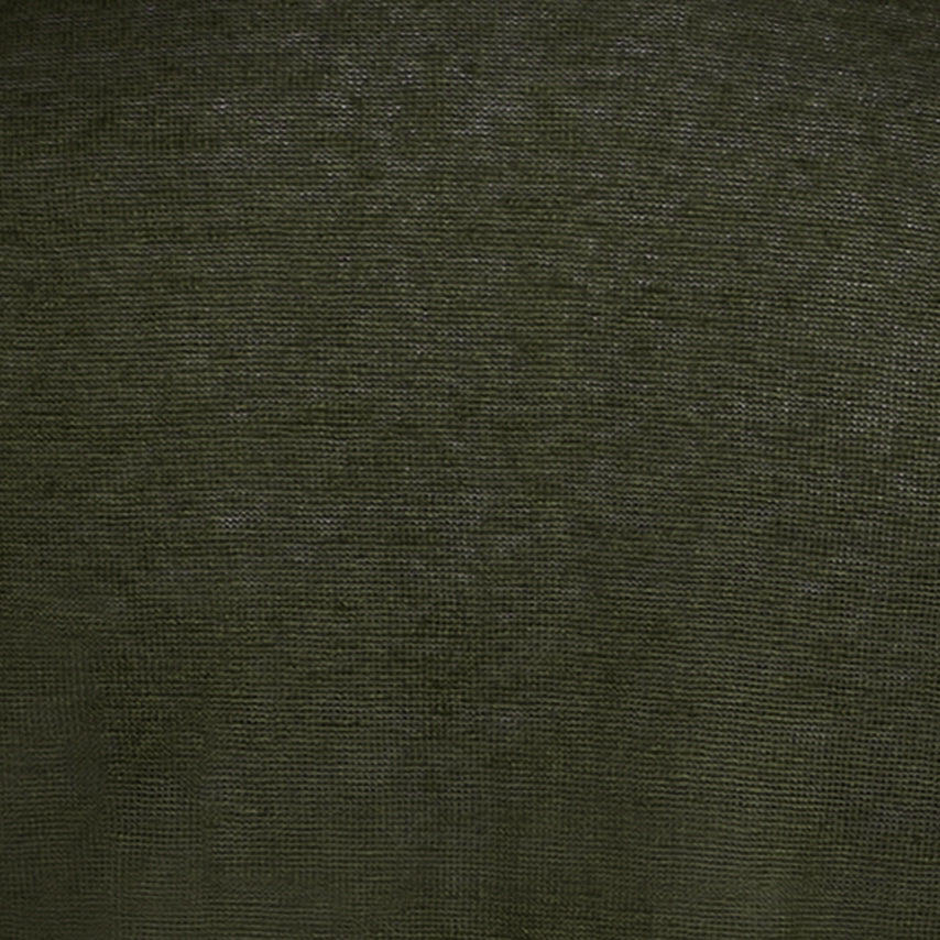 Short Sleeve Knitted Linen Polo Shirt In Khaki - Image 4