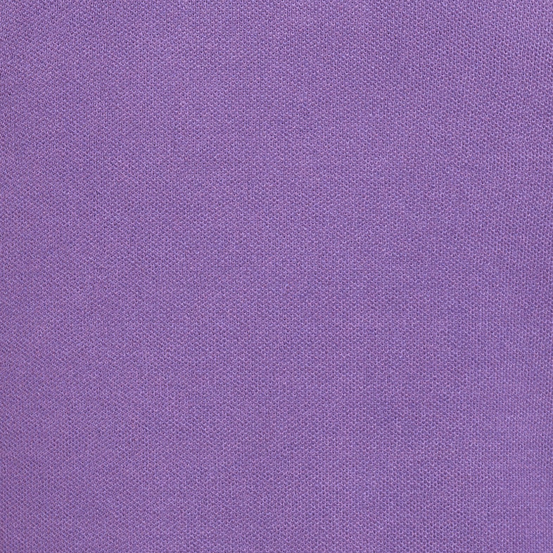 Short Sleeve Knitted Polo Shirt In Purple - Image 4
