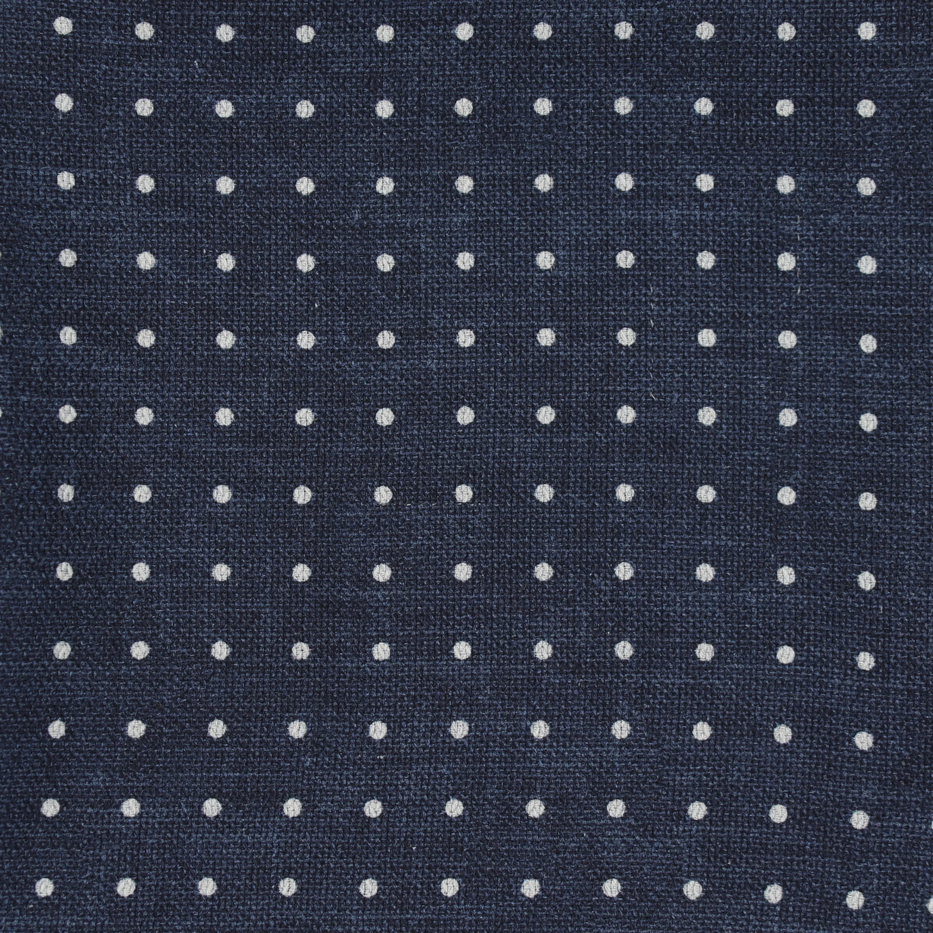 Silk Spotted with Edge Pocket Square in Navy - Image 3