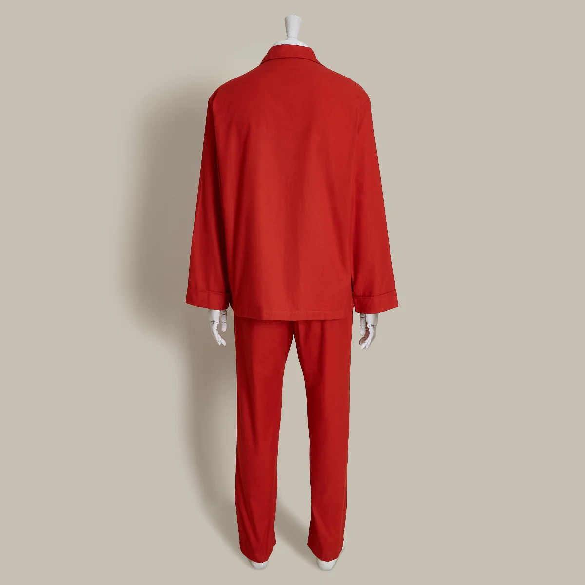 Soft Brushed Cotton Pyjamas In Red - Image 3