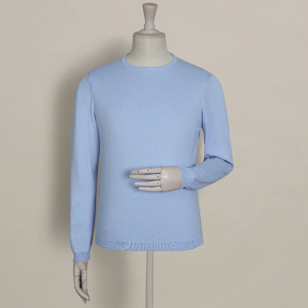 Soft Cotton Knitted Sweater in Sky