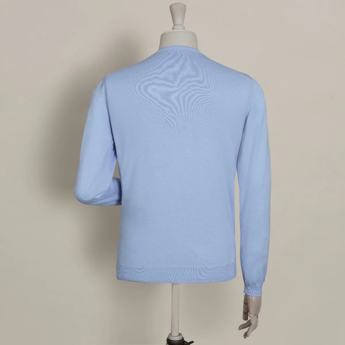 Soft Cotton Knitted Sweater in Sky - Image 3