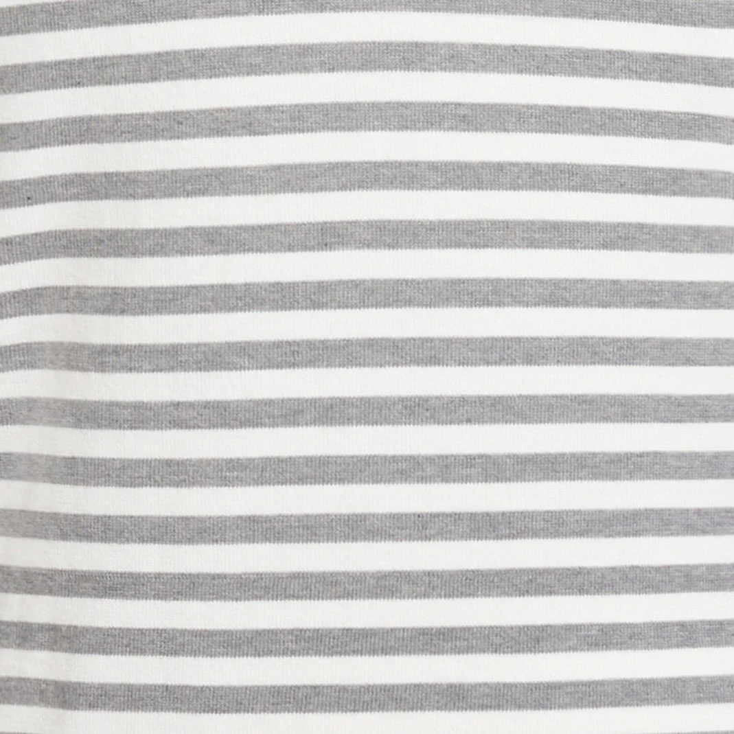 Soft Cotton Stripe Knitted Sweater In Grey - Image 4