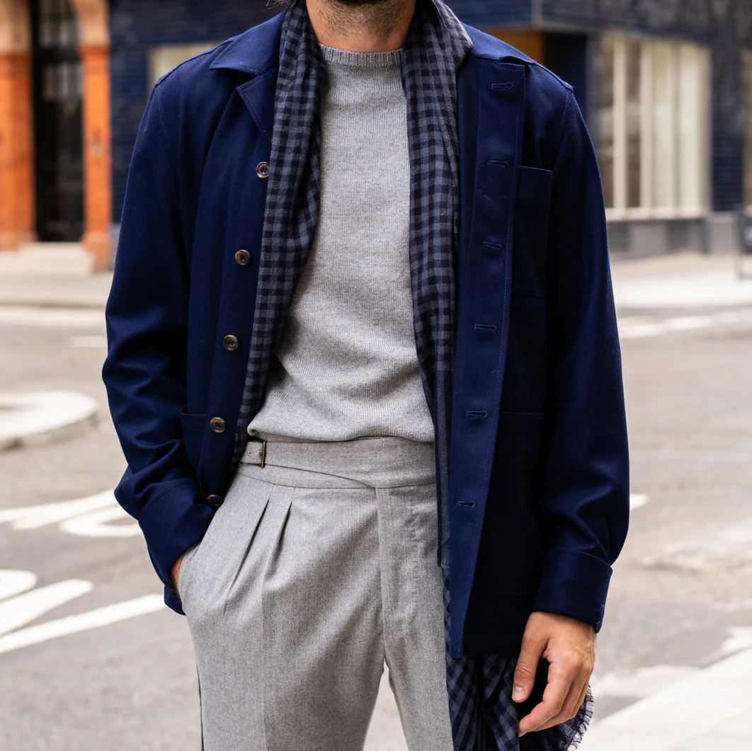 Soft Extrafine Merino Wool Sweater In Grey - Image 2