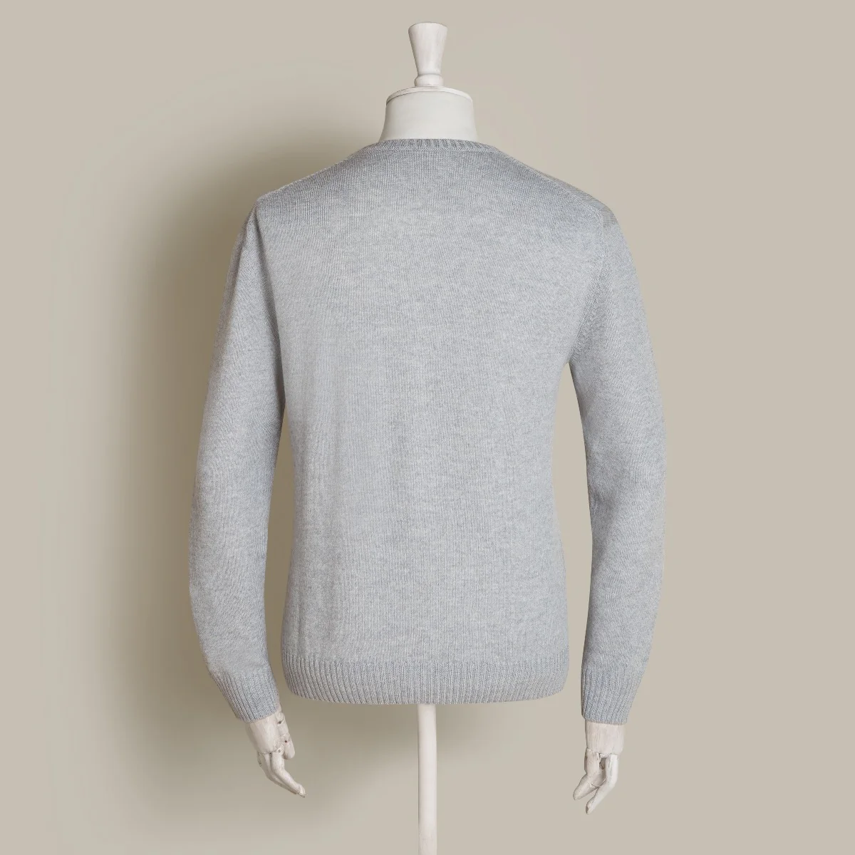 Soft Extrafine Merino Wool Sweater In Grey - Image 4