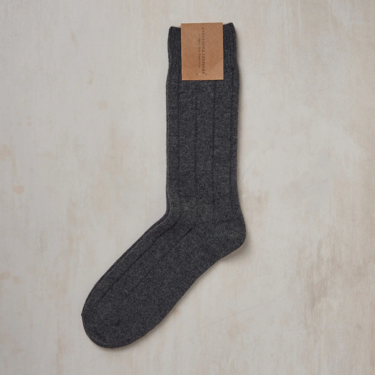 Soft Shetland And Cashmere Socks In Grey