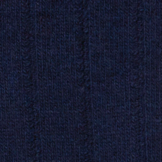 Soft Shetland and Cashmere Socks In Navy - Image 3