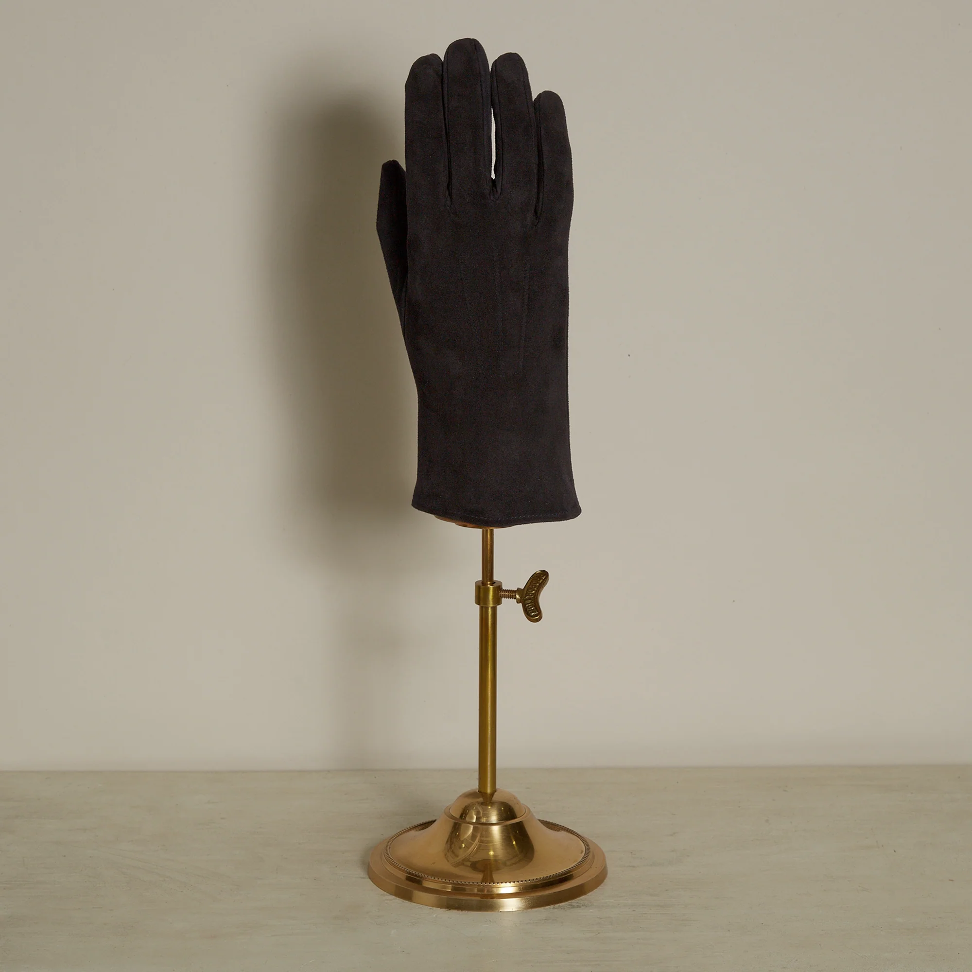 Soft Suede Leather Gloves Dark Navy - Image 2