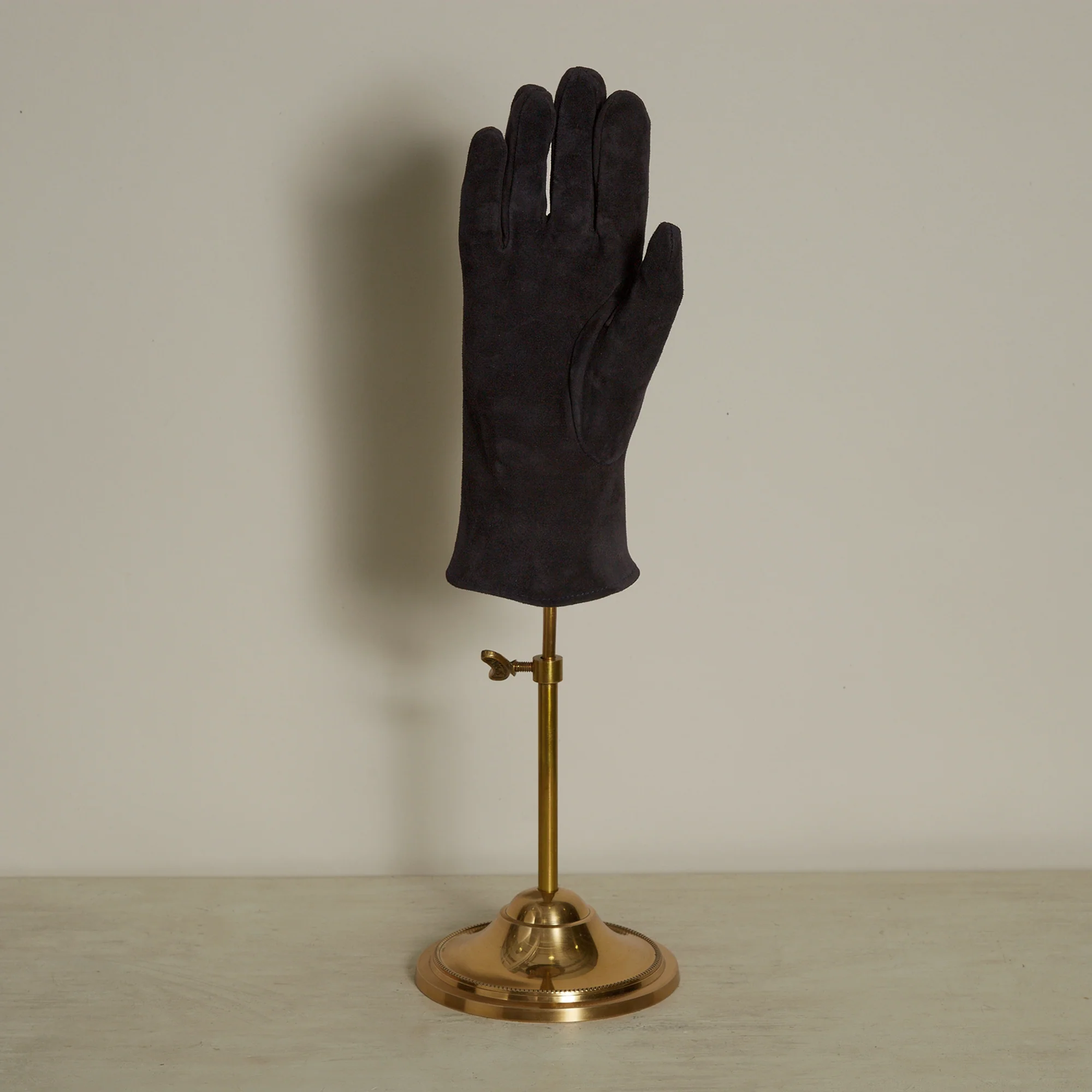 Soft Suede Leather Gloves Dark Navy - Image 3