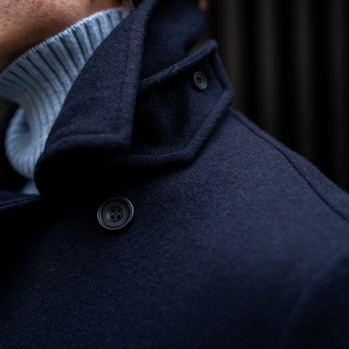 Unstructured Cashmere Blend Knitted Pea Coat - Image 3