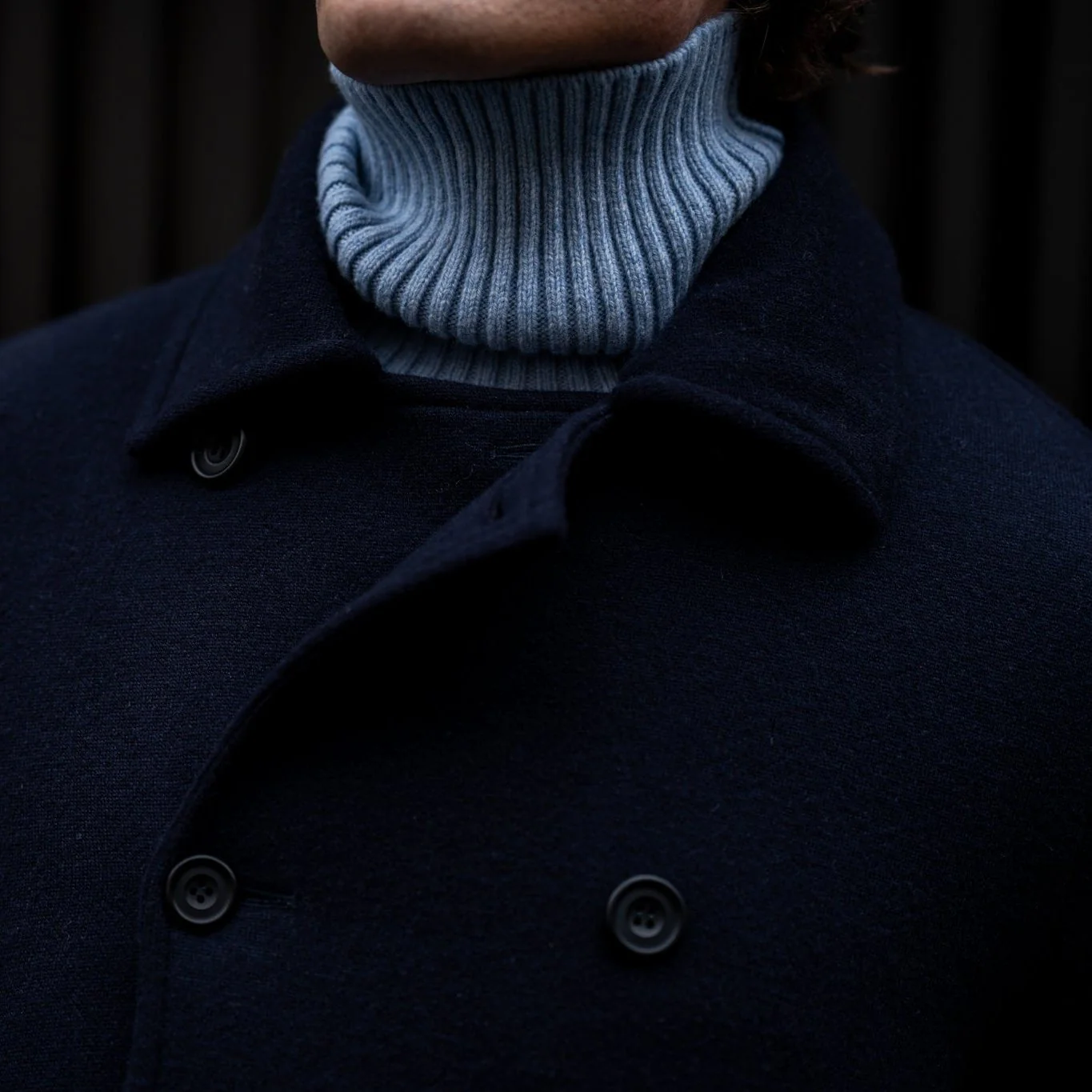 Unstructured Cashmere Blend Knitted Pea Coat - Image 4