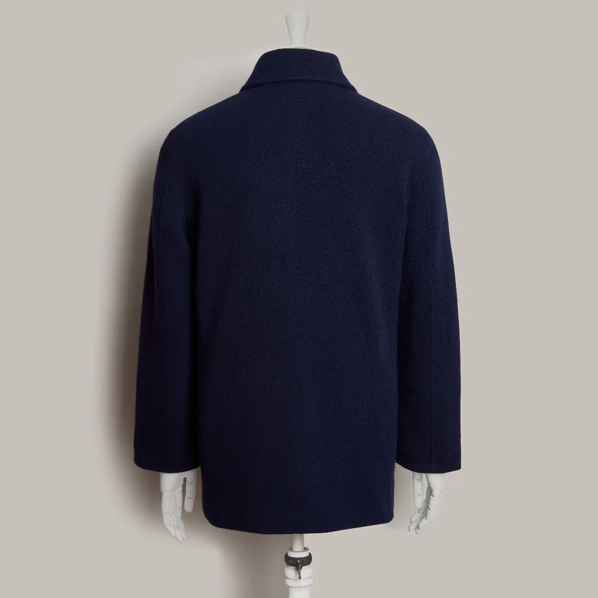 Unstructured Cashmere Blend Knitted Pea Coat - Image 5