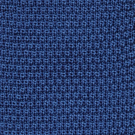 Square End Silk Knitted Tie In Blue - Image 3
