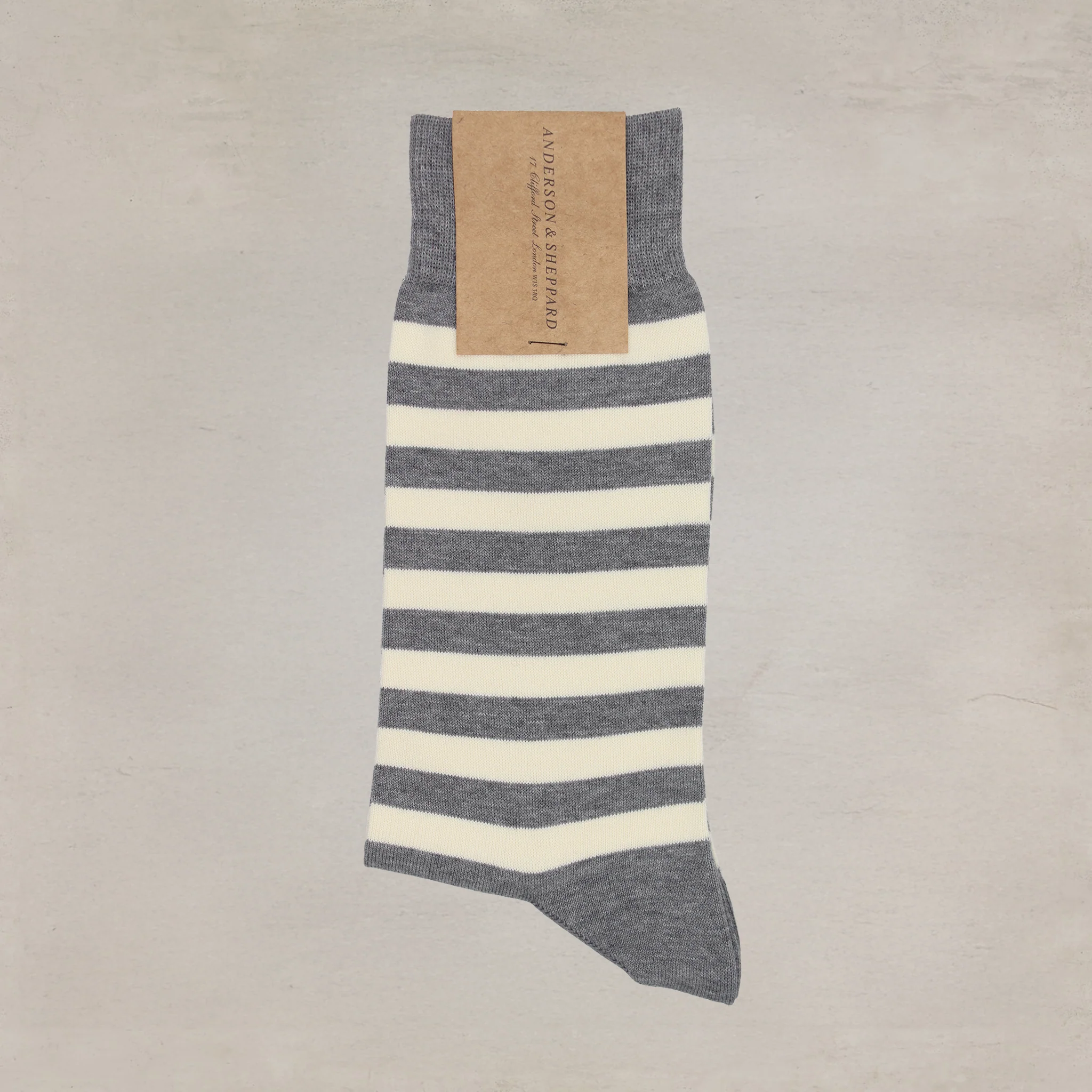 Striped Cotton Socks in Grey - Image 2