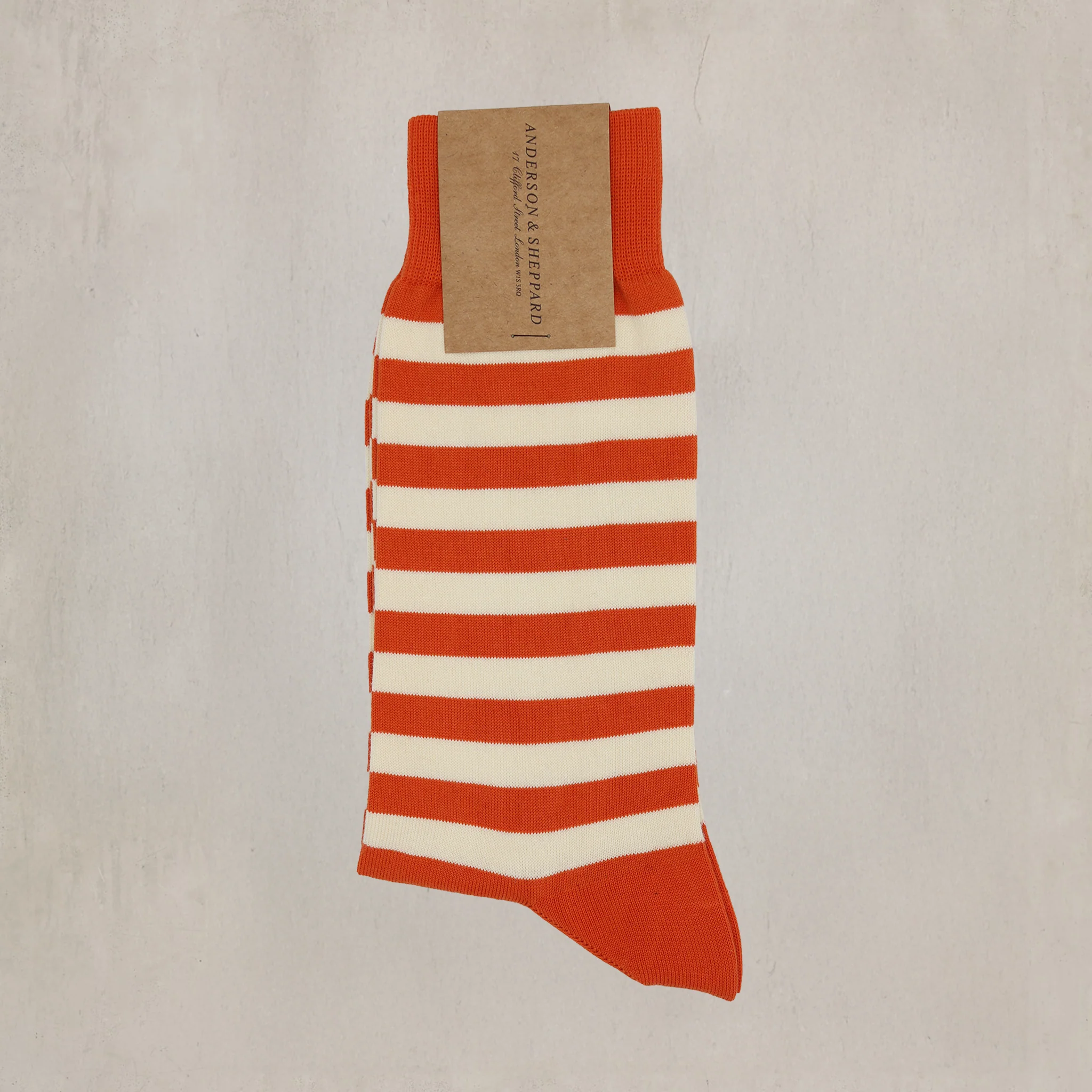 Striped Cotton Socks in Orange - Image 2