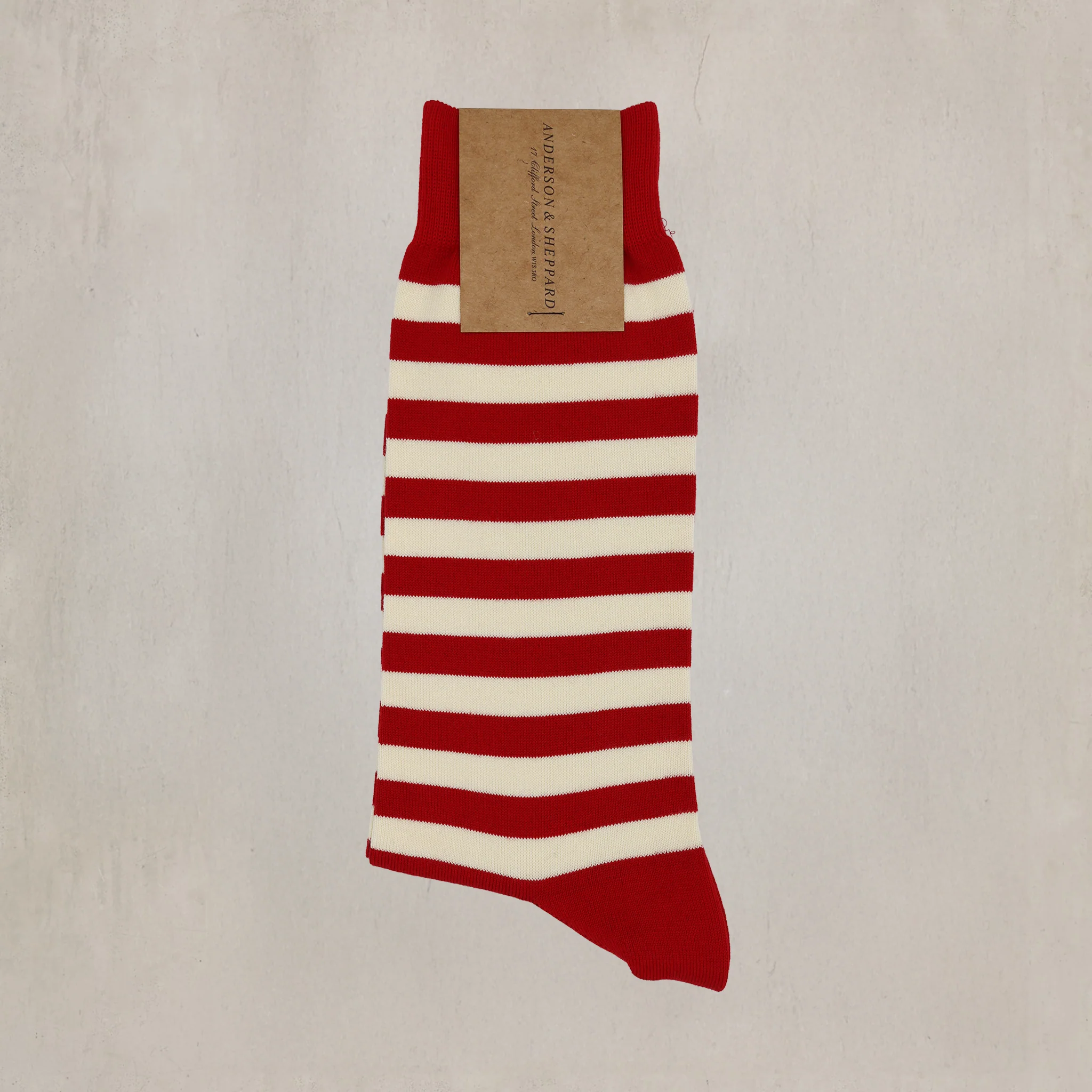 Striped Cotton Socks in Red - Image 2