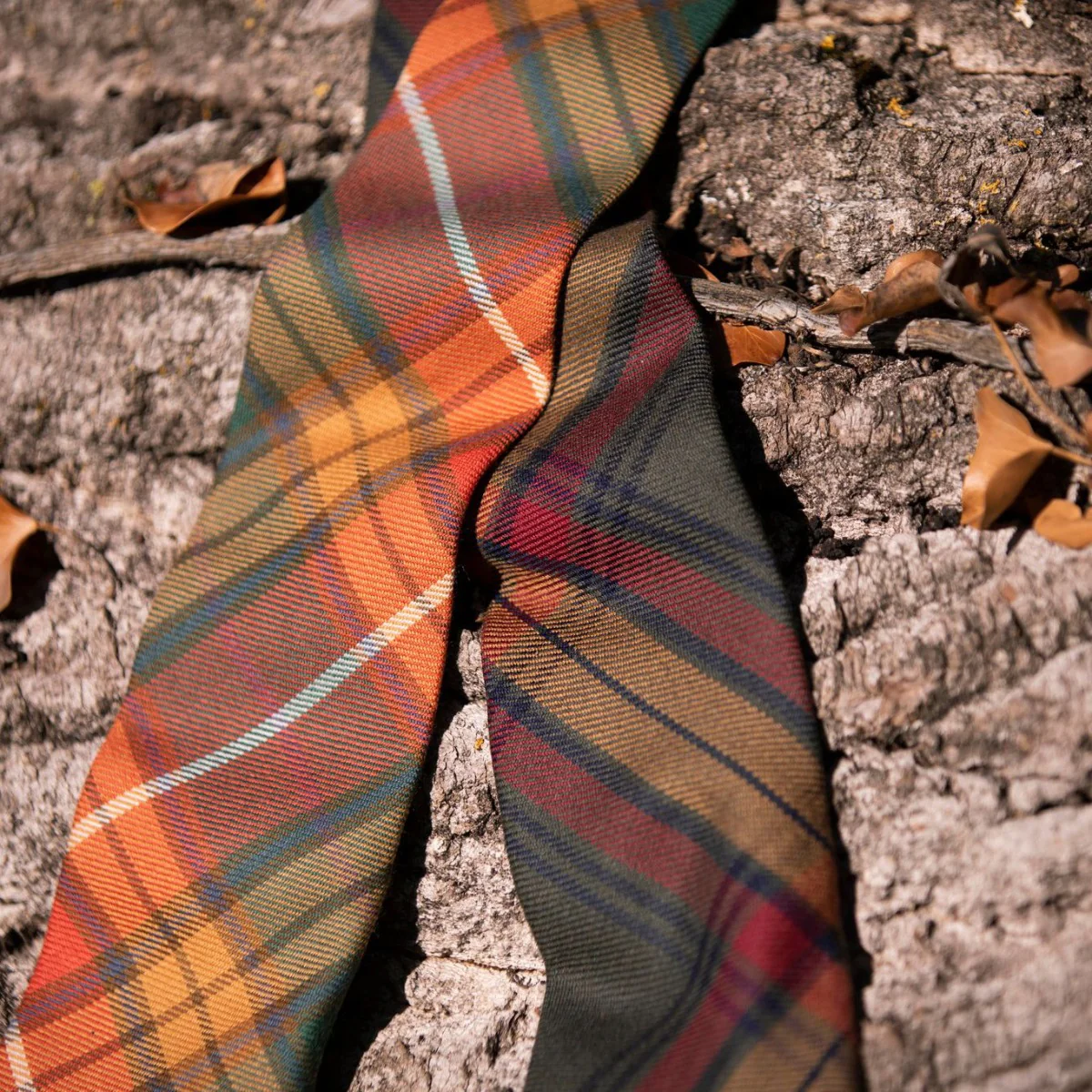 Tartan Tie In Orange - Image 2