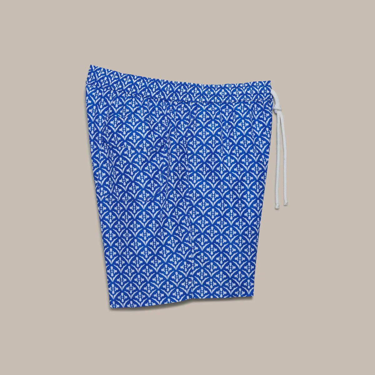 Tile Print Swimming Shorts In Blue - Image 2