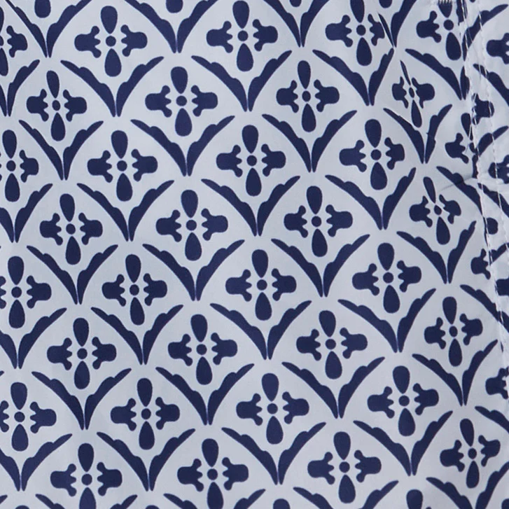 Tile Print Swimming Shorts In White - Image 3