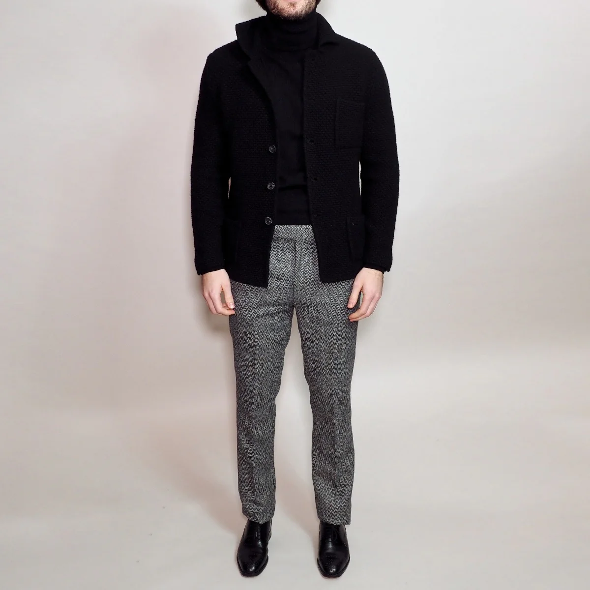 Trousers Style 13 11oz Shetland Herringbone In Grey