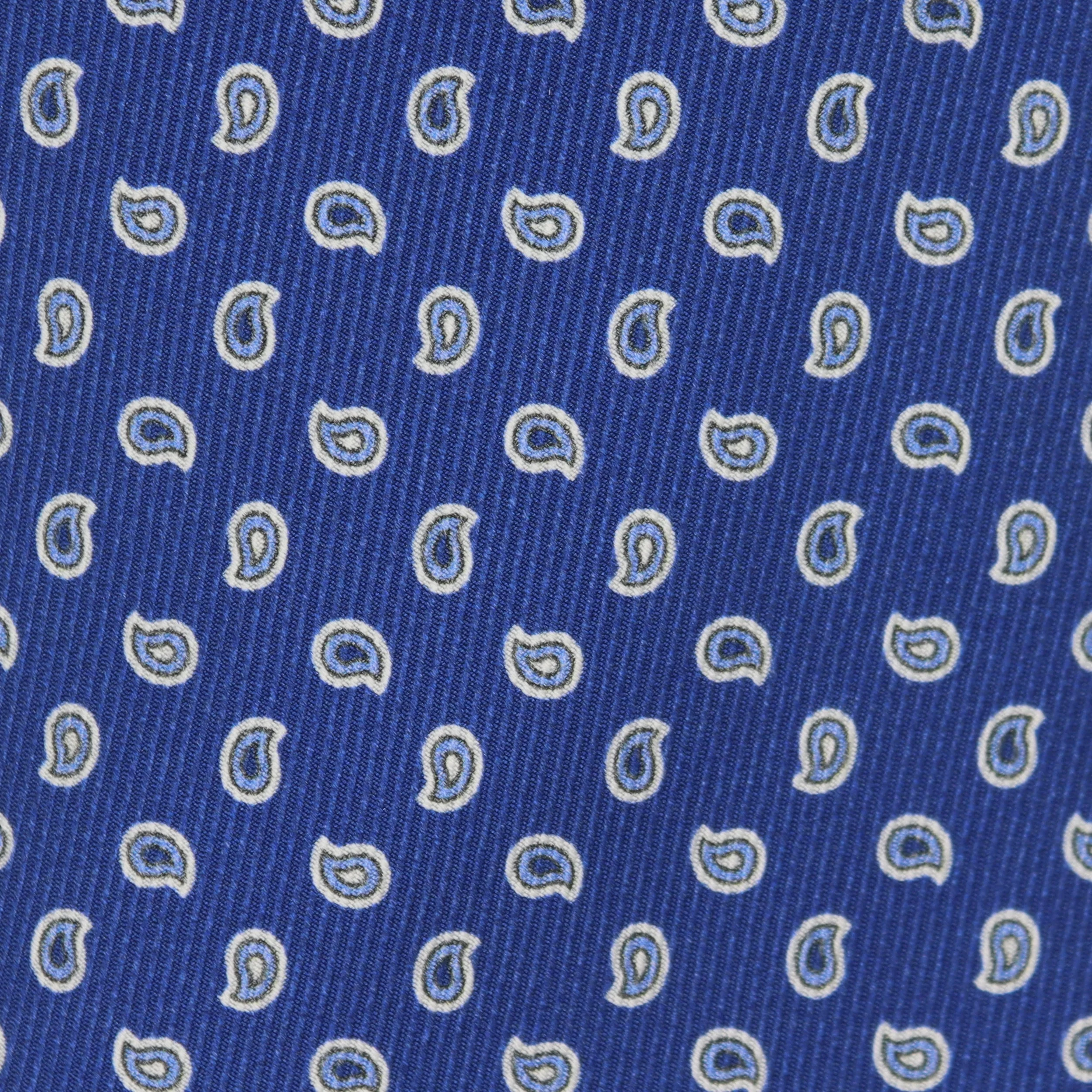 Twill Paisley Tie in Indigo - Image 2