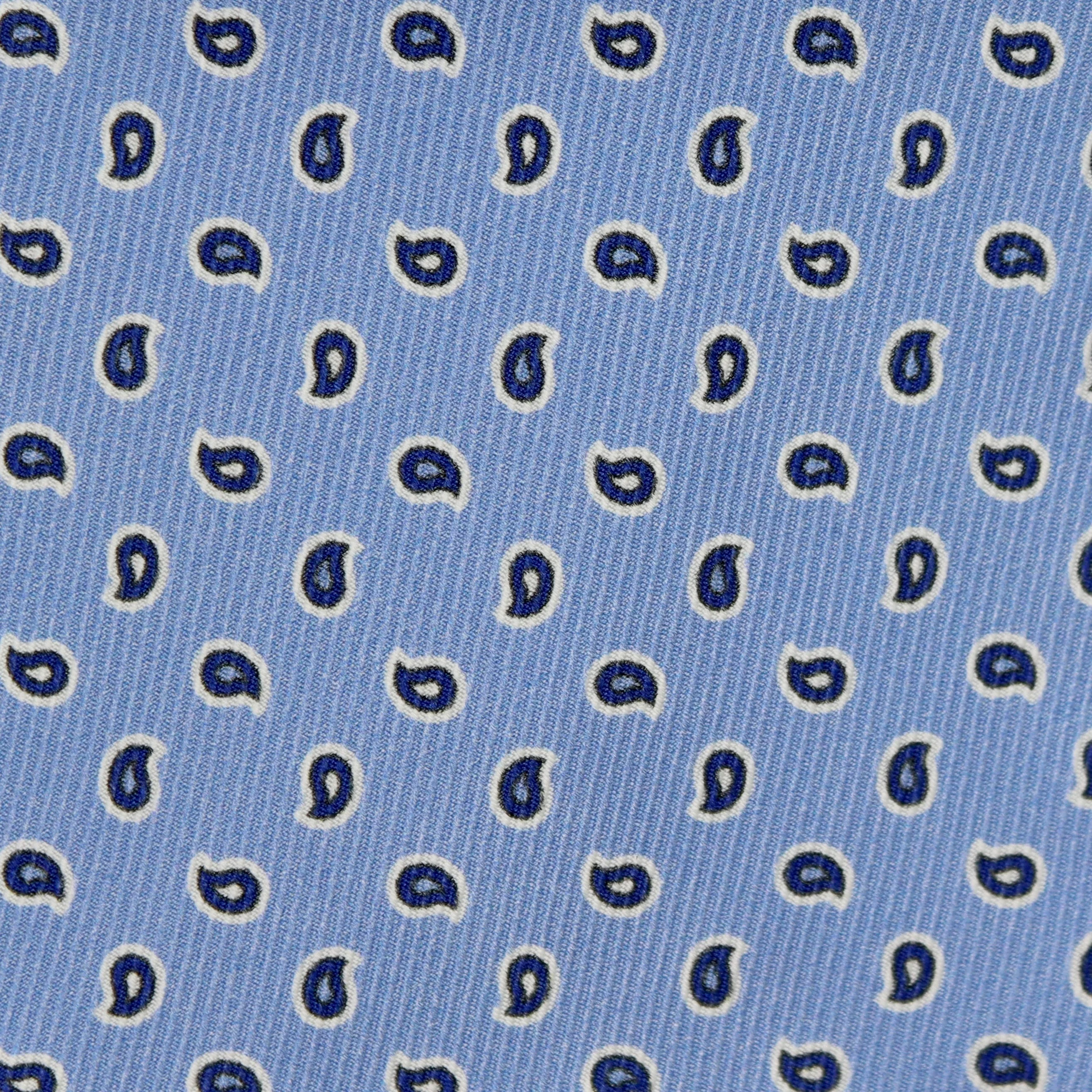 Twill Paisley Tie in Sky - Image 2
