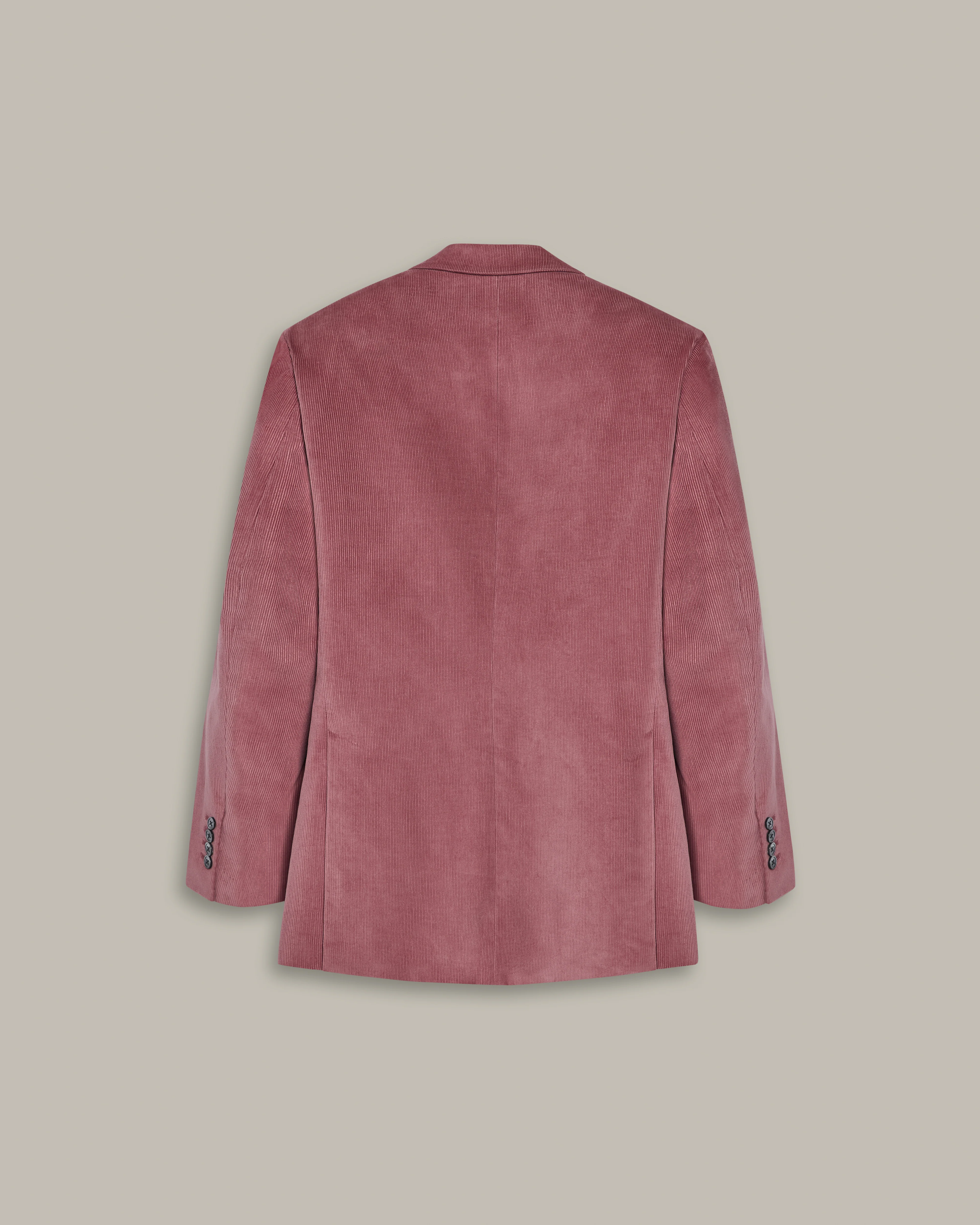 Double Breasted Corduroy Unstructured Suit in Pink - Image 5