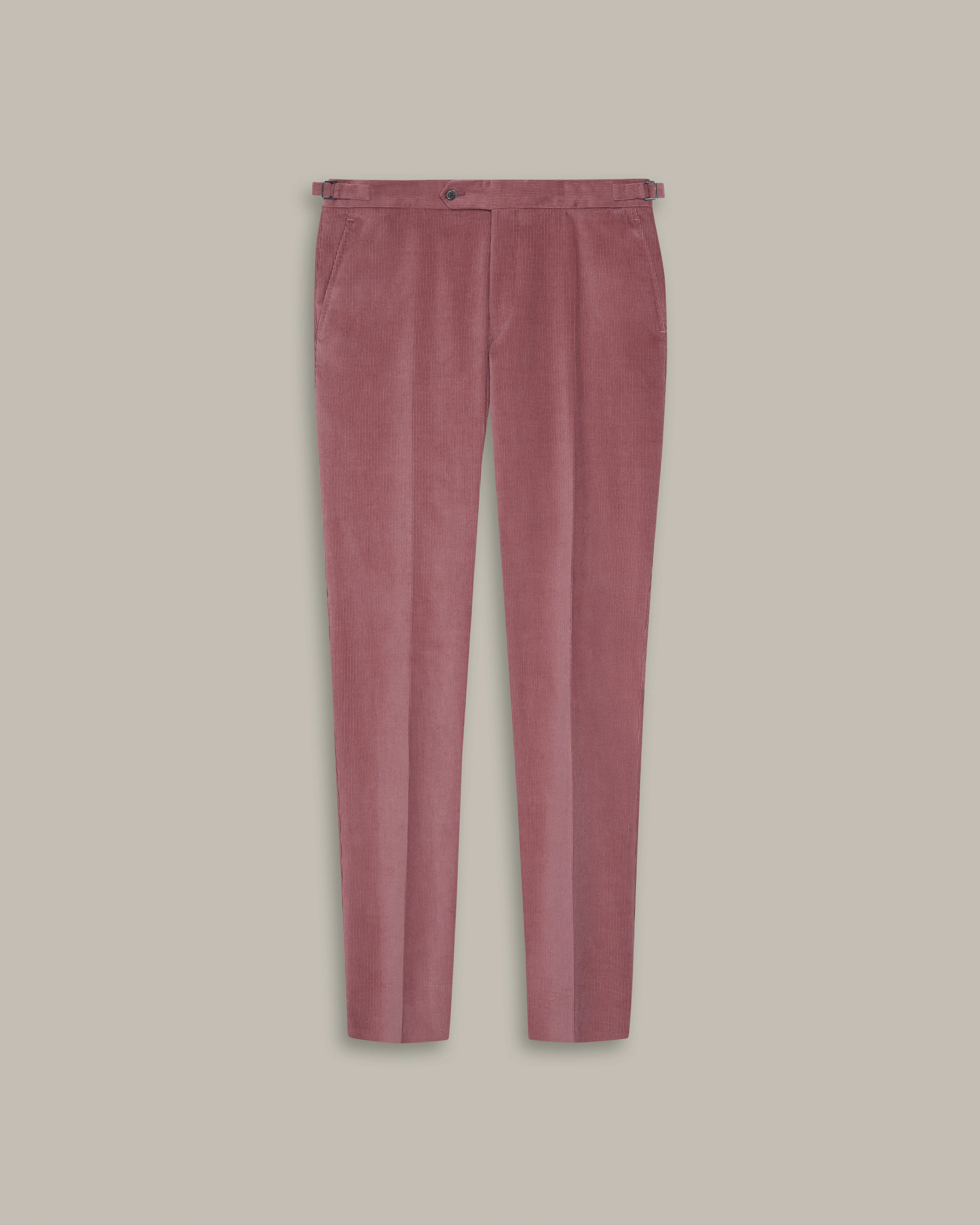 Double Breasted Corduroy Unstructured Suit in Pink - Image 7