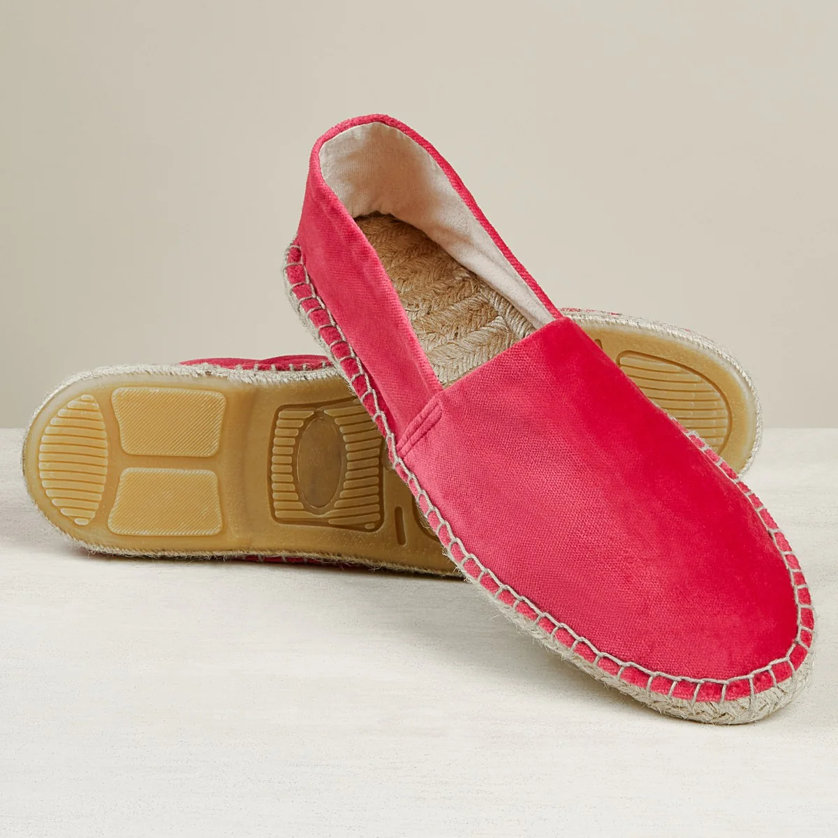 Velvet Espadrilles In Fuchsia - Image 3