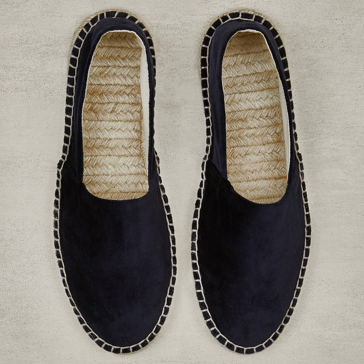Velvet Espadrilles In Navy