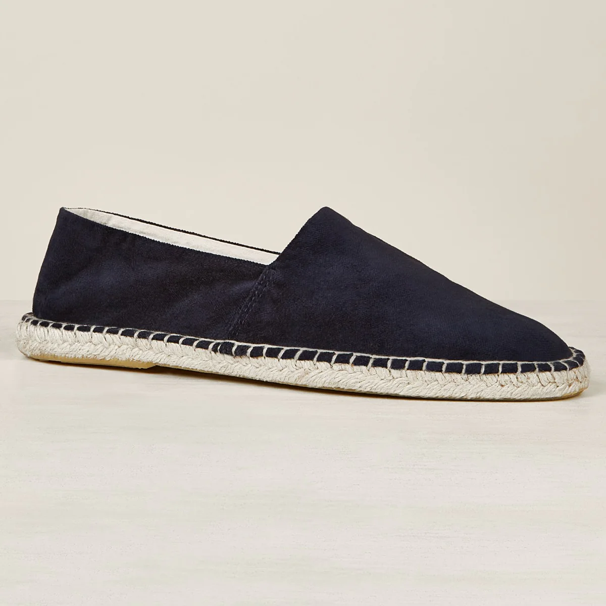 Velvet Espadrilles In Navy - Image 4
