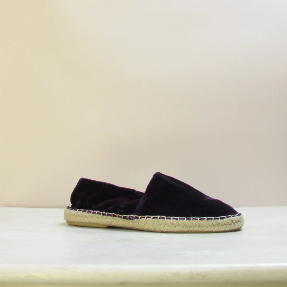 Velvet Espadrilles In Purple