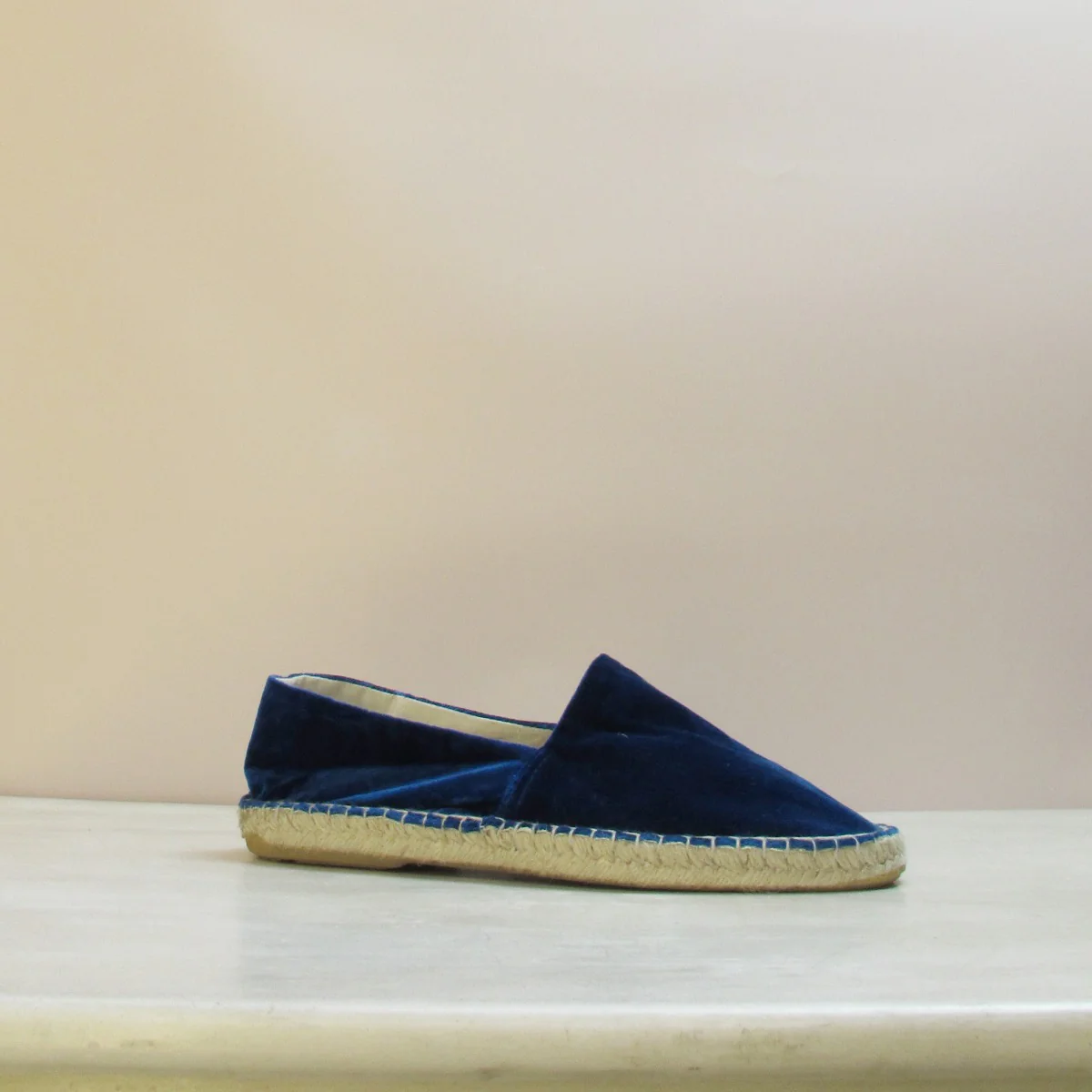 Velvet Espadrilles In Petrol