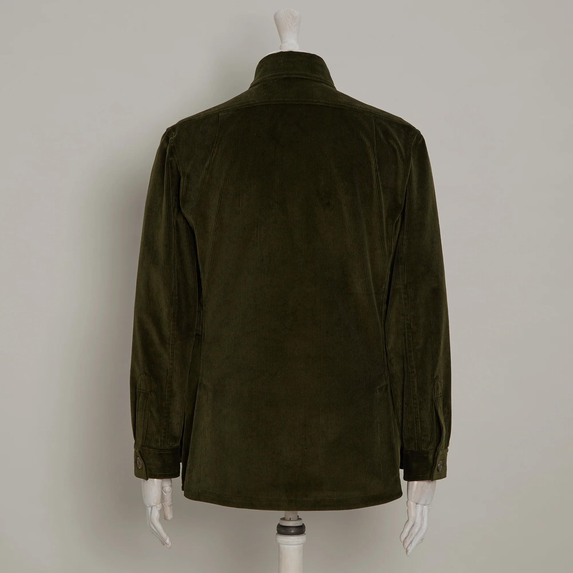 Wale Cord Travel Jacket in Dark Olive - Image 6