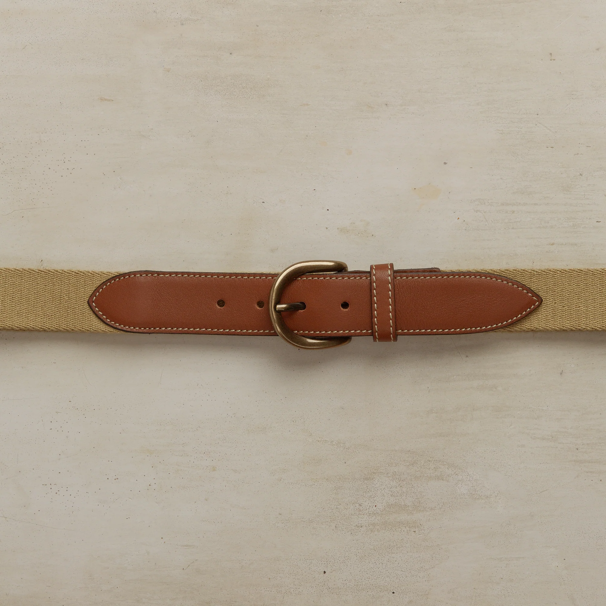 Webbing Belt In Beige - Image 2
