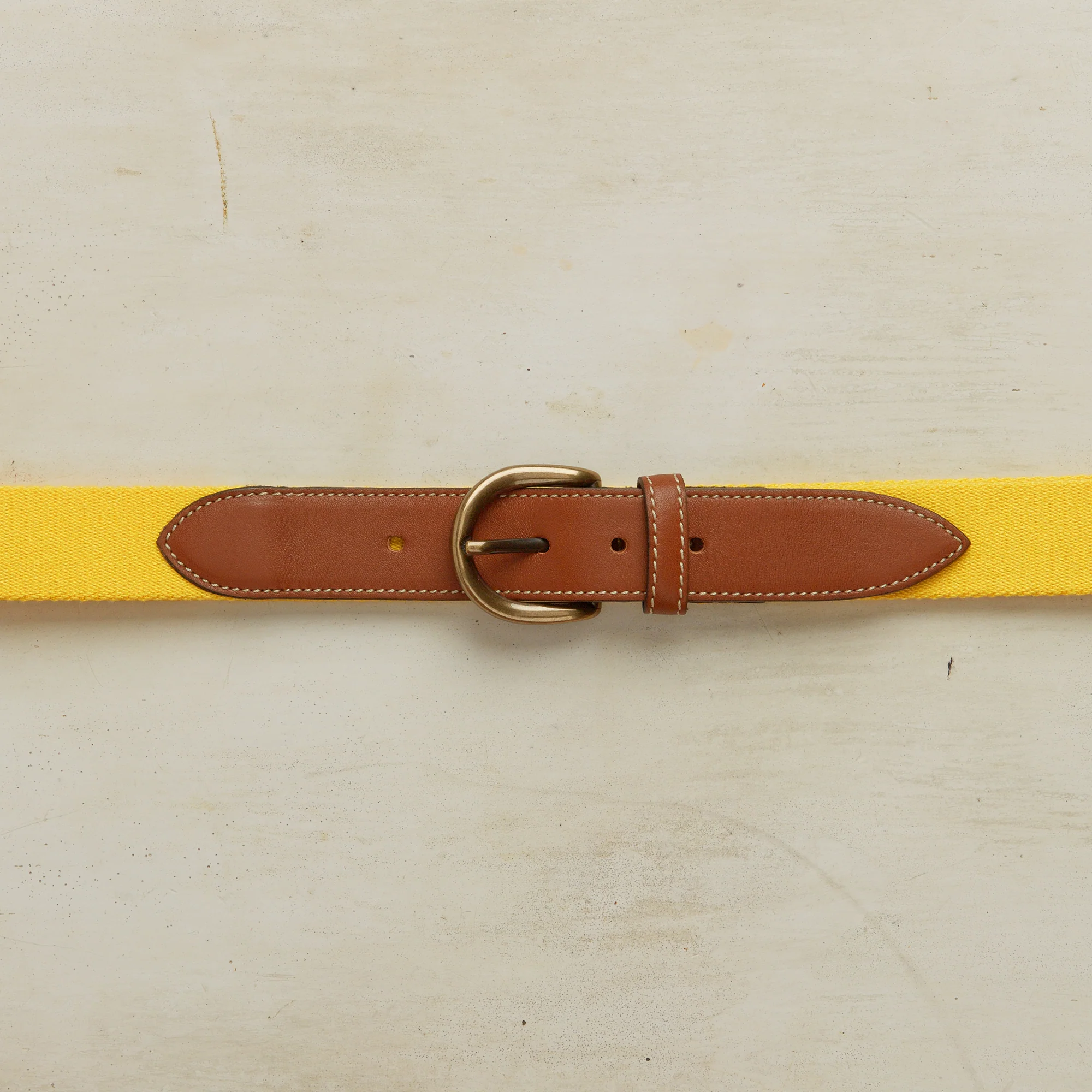Webbing Belt In Yellow - Image 3