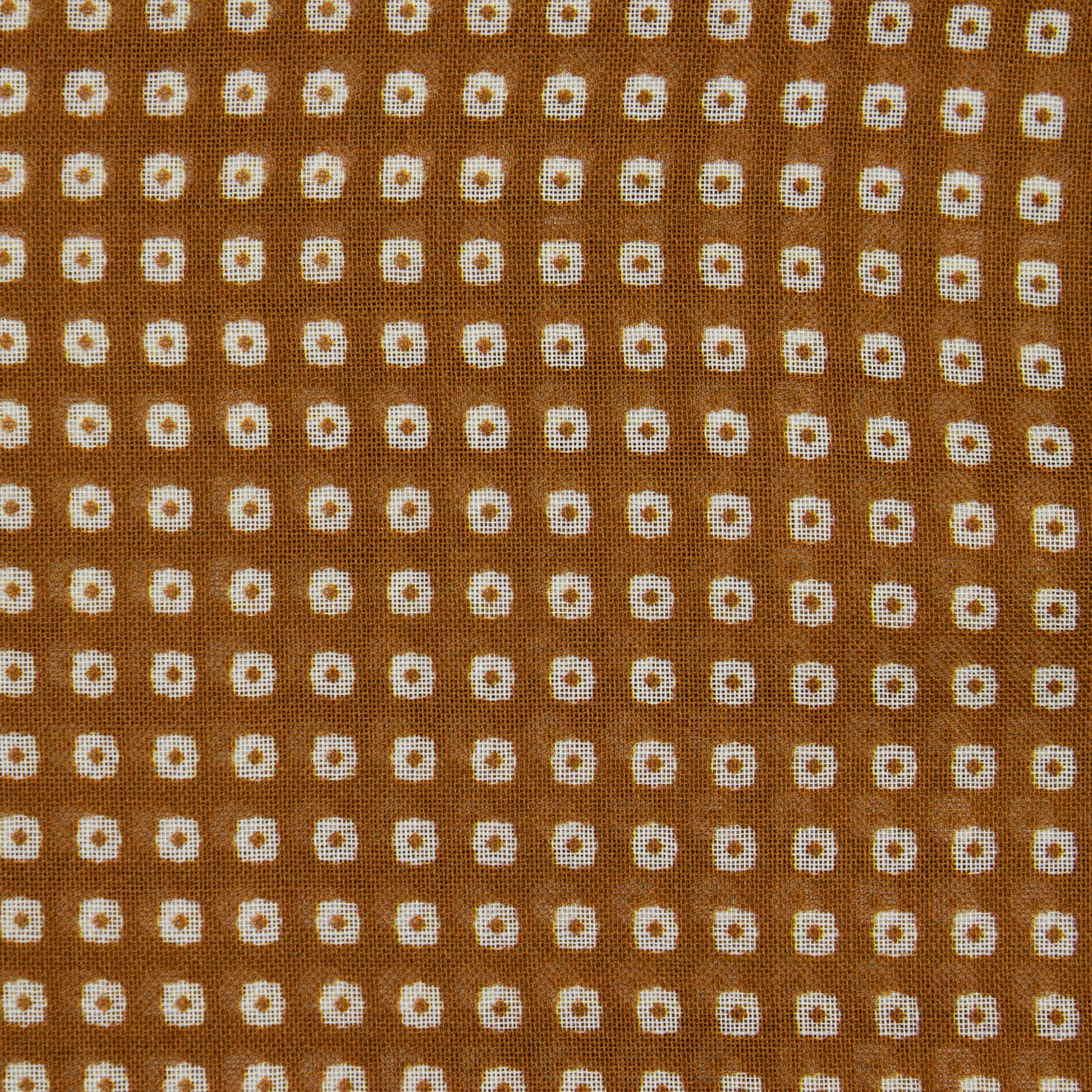 Wool and Silk Mini Squares Scarf in Gold - Image 2