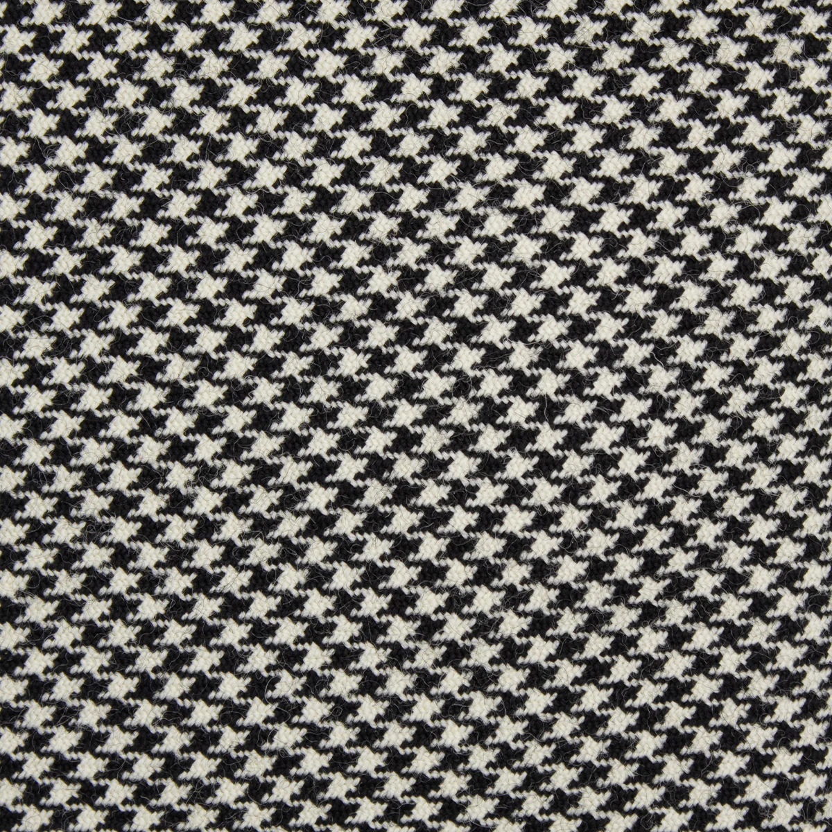 Woollen Dogtooth Tie in Black - Image 2
