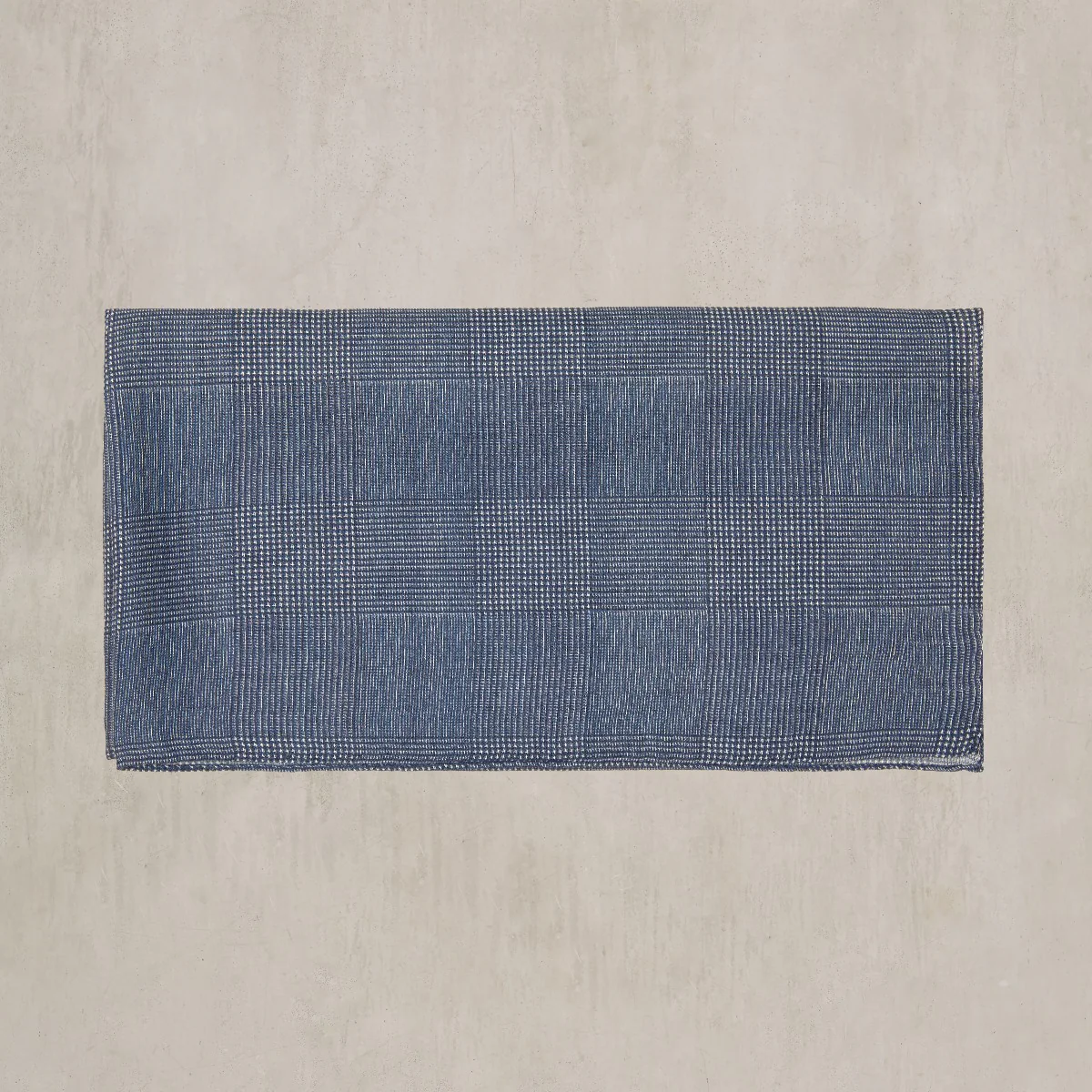 Wool And Silk Glen Check Neckerchief In Navy - Image 2