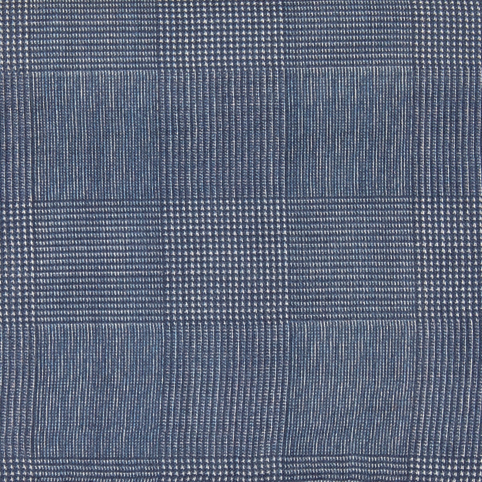 Wool And Silk Glen Check Neckerchief In Navy - Image 3