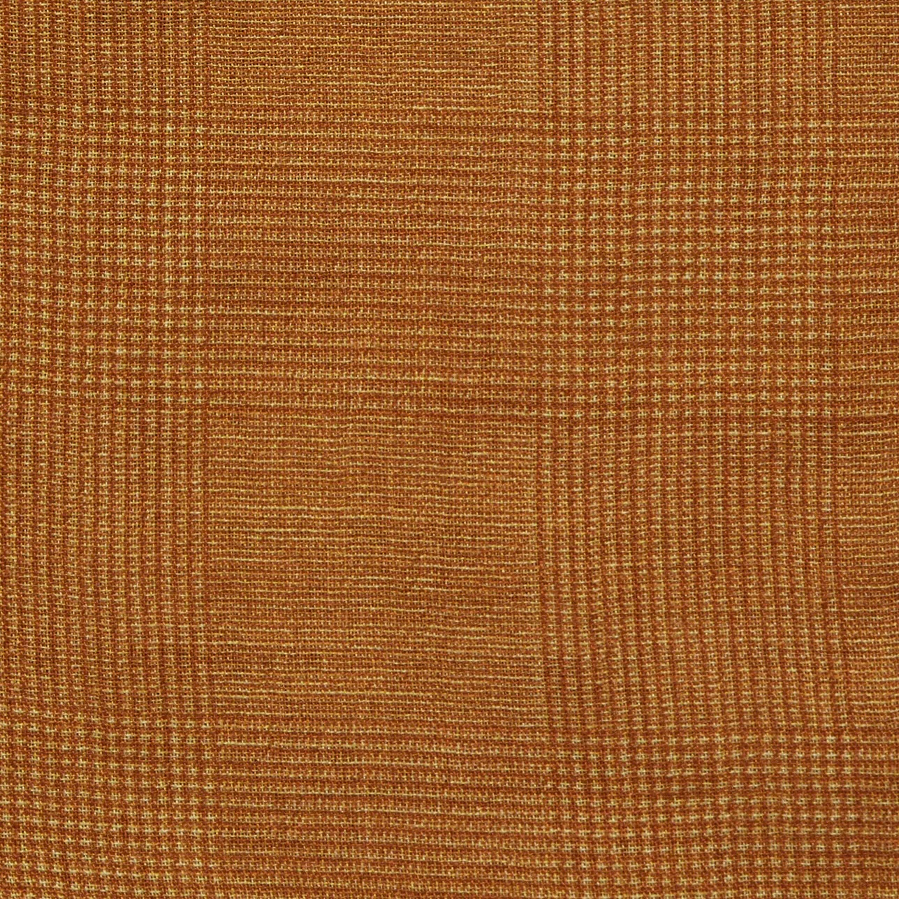 Wool And Silk Glen Check Pocket Square In Gold - Image 3
