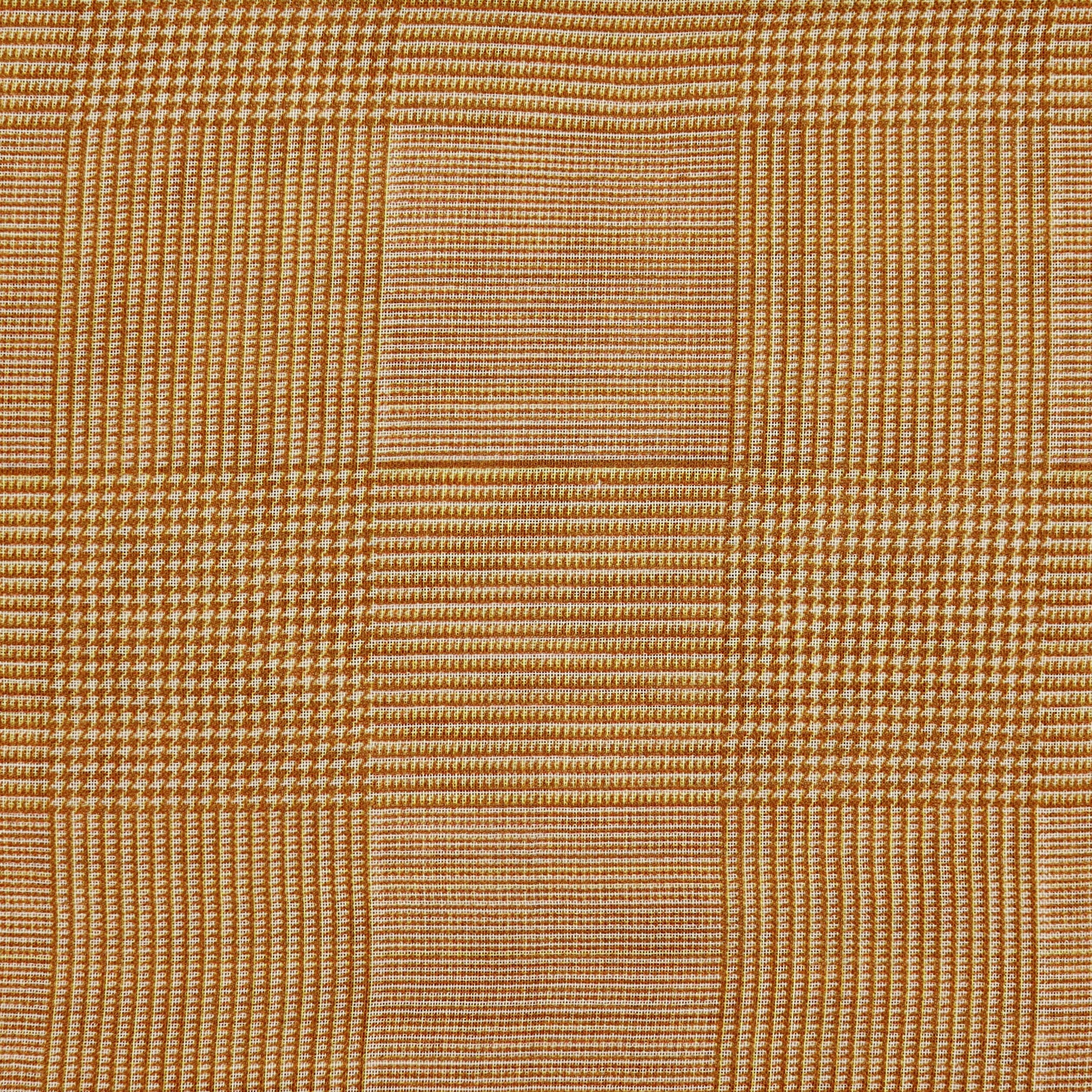 Wool And Silk Glen Check Scarf In Gold - Image 3