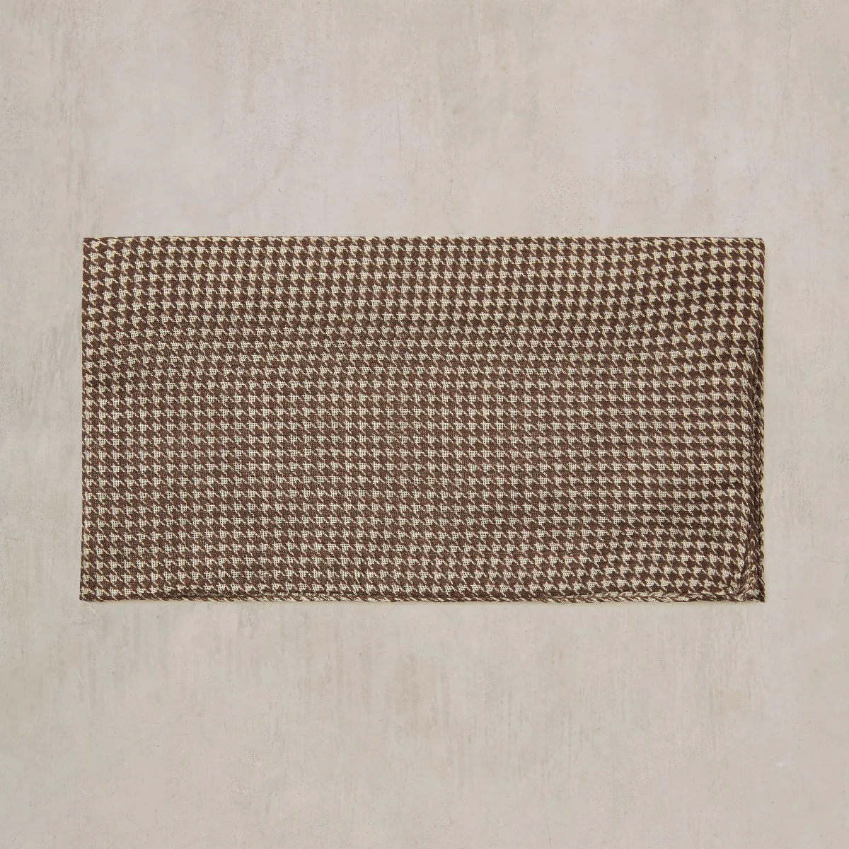 Wool And Silk Houndstooth Neckerchief In Burgundy - Image 3