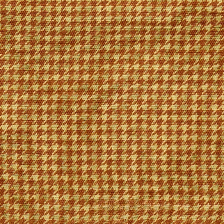 Wool And Silk Houndstooth Neckerchief In Gold - Image 3