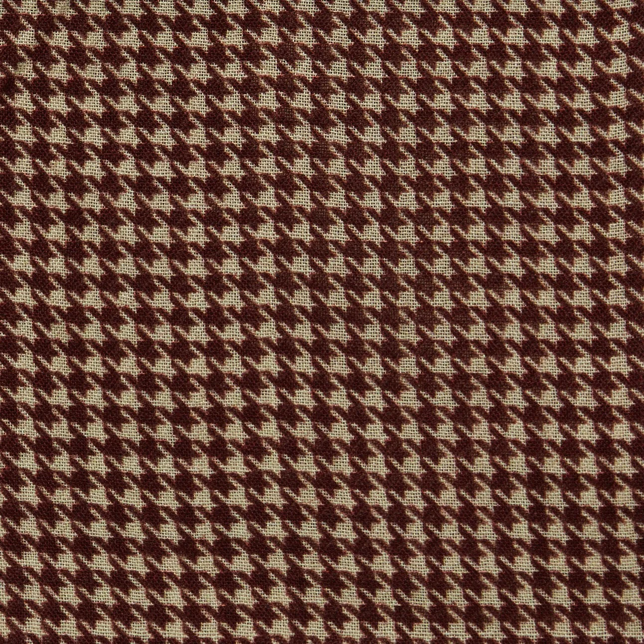 Wool And Silk Houndstooth Pocket Square In Burgundy - Image 3