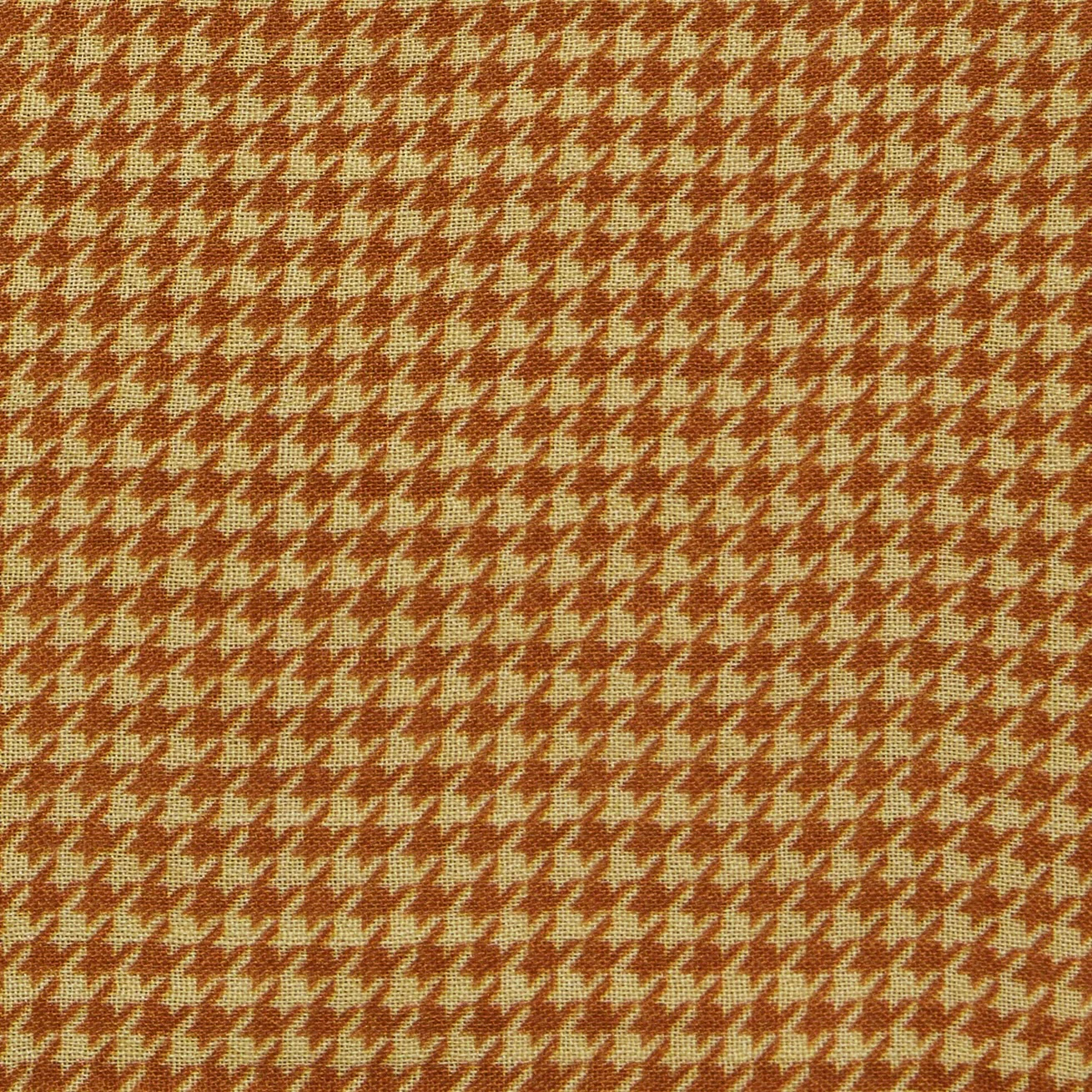 Wool And Silk Houndstooth Pocket Square In Gold - Image 3